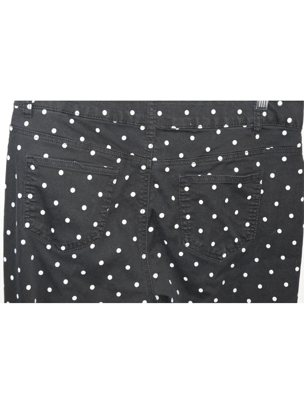 Sandpiper Black Polka Dot Skinny Jeans Size 14 Goth Whimsigoth - Picture 5 of 6